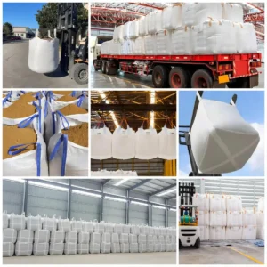 High Quality 1000kg -1500kg 1 ton fibc bag large opening anti UV load-bearing black ton bags Jumbo sack